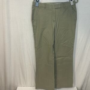 Lands End Heritage Chino Bootcut Pants Dusty Olive Women’s 10x31 NWT